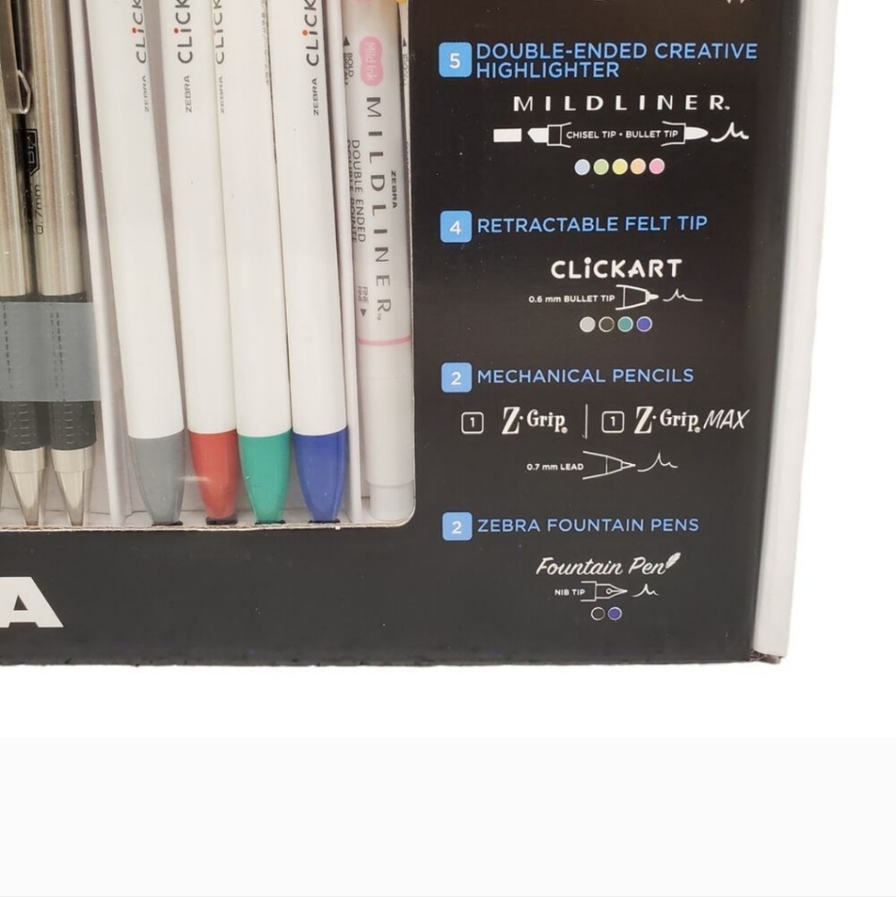 Zebra Pens Combo Pack Writing Refresh 26 Count Z-Grip ClickArt Fountain … - Picture 4 of 11